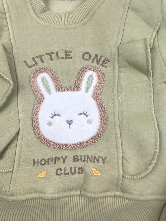 طقم شتوي ميلتون بناتي مبطن من الداخل مكون من قطعتين little one😍❤️