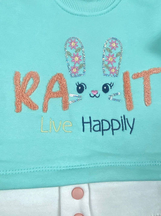 طقم شتوي ميلتون بناتي مبطن من الداخل مكون من قطعتين live happily😍❤️