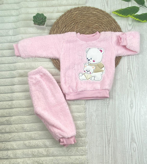 بيجامه فرو اولادي وبناتي خامه روعه مبطن من الداخل رسمة دبيين😍🤍