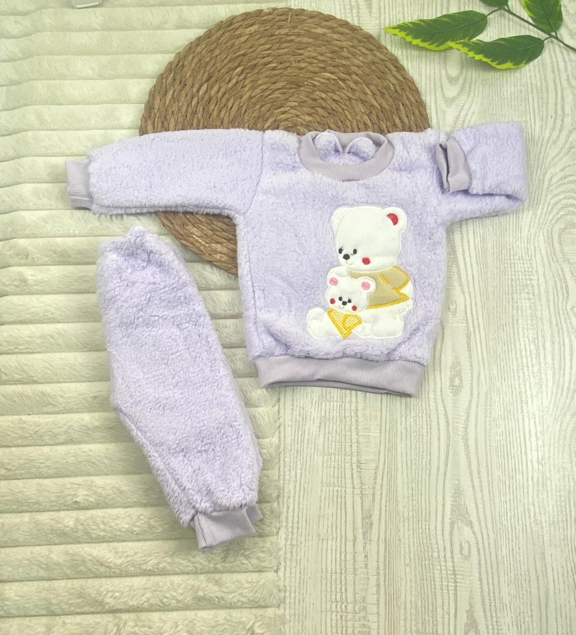 بيجامه فرو اولادي وبناتي خامه روعه مبطن من الداخل رسمة دبيين😍🤍