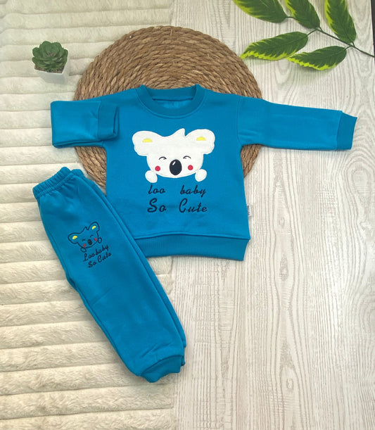 طقم اولادي وبناتي شتوي خامه ميلتون مكون من قطعتين رسمة كسلان 😍😍