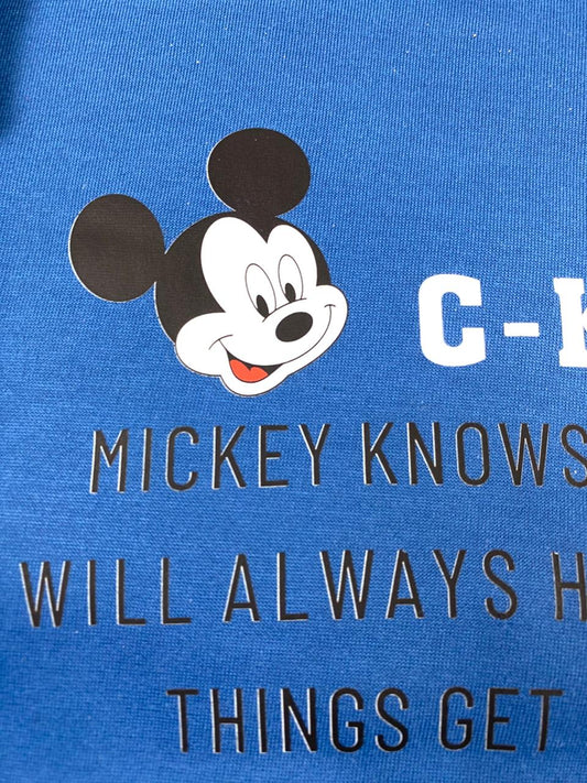 طقم اولادي وبناتي شتوي خامه ميلتون مكون من قطعتين رسمة ميكي ماوس🩵💚