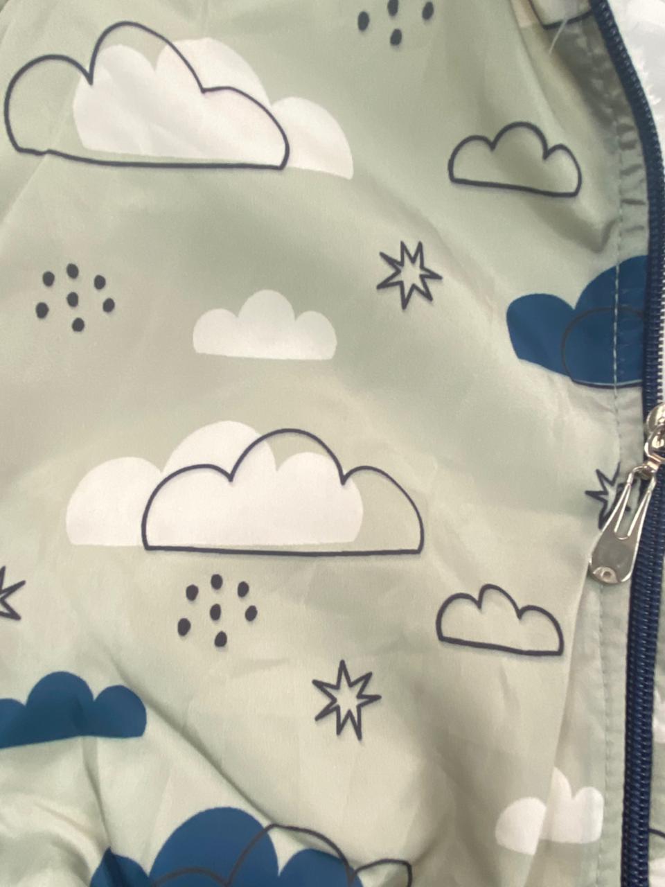 طقم خروجي اولادي وبناتي مكون من 3 قطع بجاكيت وتربووف مبطن من الداخل رسمة سحاب 💞❤️