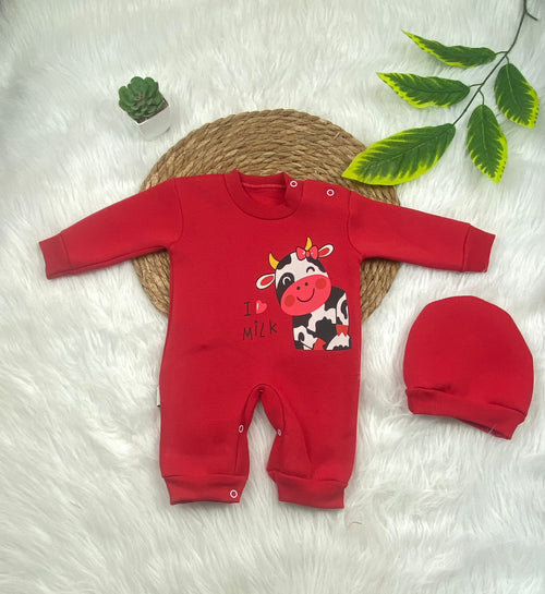 سالوبيت شتوي اولادي وبناتي خامه ميلتون مبطنه من الداخل رسمة البقره 💞💞