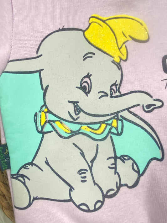 طقم شتوي ميلتون بناتي مكون من قطعتين  مبطن من الداخل رسمة الفيل 🩷🤍