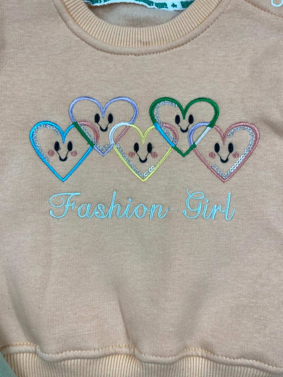 طقم شتوي ميلتون بناتي مكون من قطعتين  مبطن من الداخل fashion girl 🩷🤍