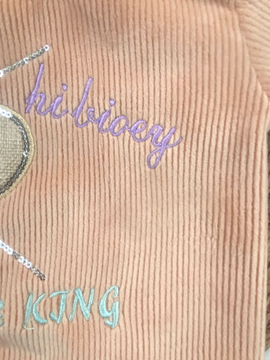 بيجامه قطيفه مسحب بناتي مكونه من قطعتين مبطن من الداخل رسمة وردة 😍😍