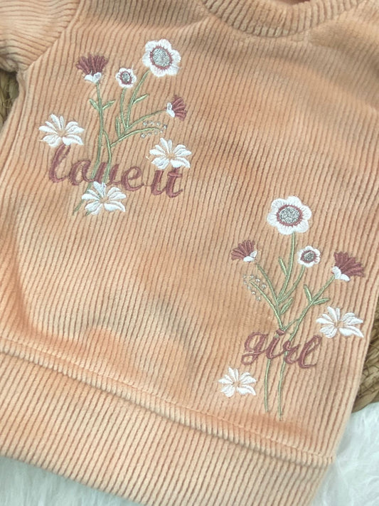 بيجامه قطيفه مسحب بناتي مكونه من قطعتين مبطن من الداخل  رسمة ورود🤍🩷