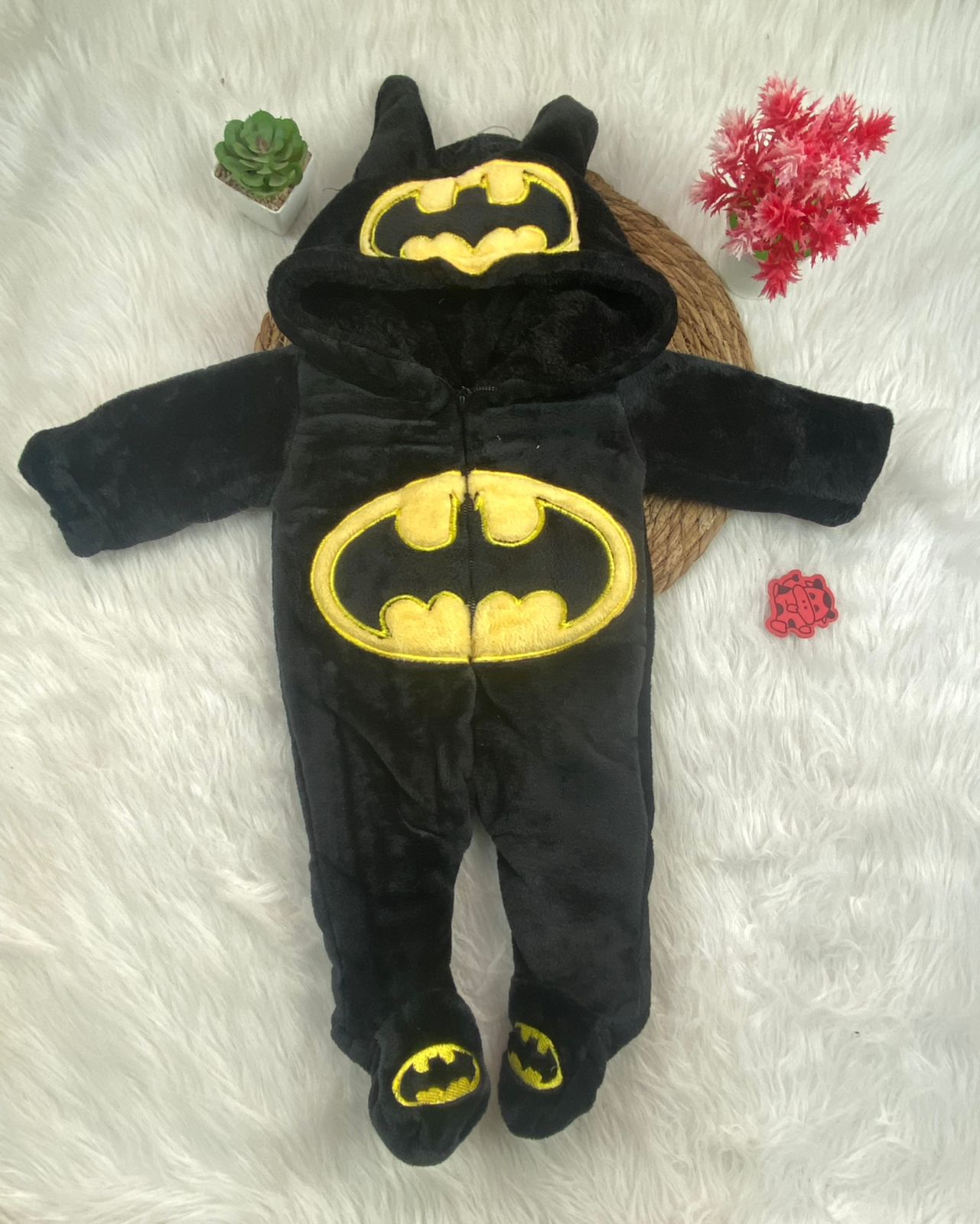 سالوبيت فرو اولادي وبناتي مبطن فرو من الداخل رسمة باتمان ❤️❤️😍