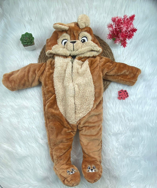 سالوبيت فرو اولادي وبناتي مبطن فرو من الداخل رسمة سنجاب 😍😍❤️