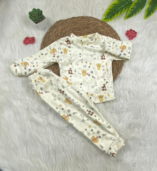 طقم تدفئه اولادي وبناتي خامه قطيفه ناعمه 🤍🤍