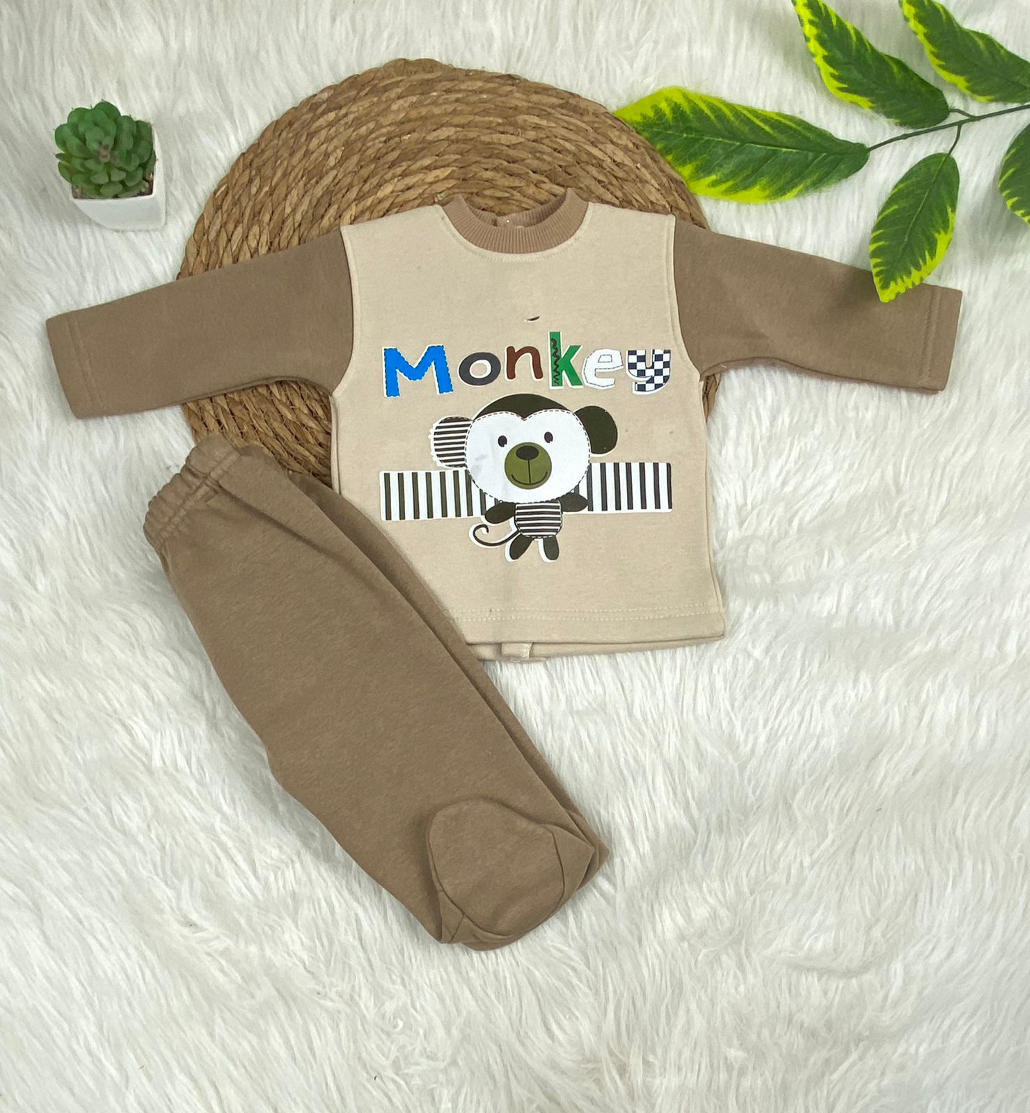 بيجامه ميلتون قطن 100% مبطن من الداخل اولادي وبناتي monkey 😍😍