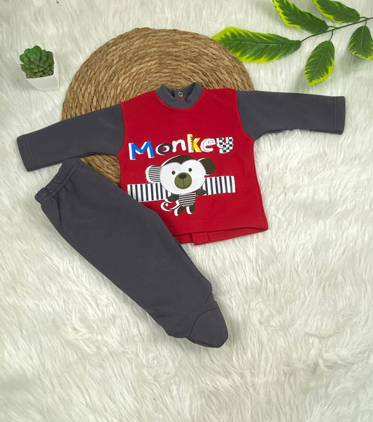 بيجامه ميلتون قطن 100% مبطن من الداخل اولادي وبناتي monkey 😍😍