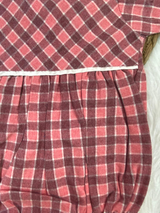 فستان بناتي خامه كتان كاروهات خامه مريحه ❤️😍