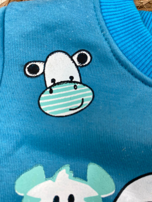 طقم اولادي  شتوي خامه ميلتون مكون من قطعتين مبطن من الداخل wild❤️🤍