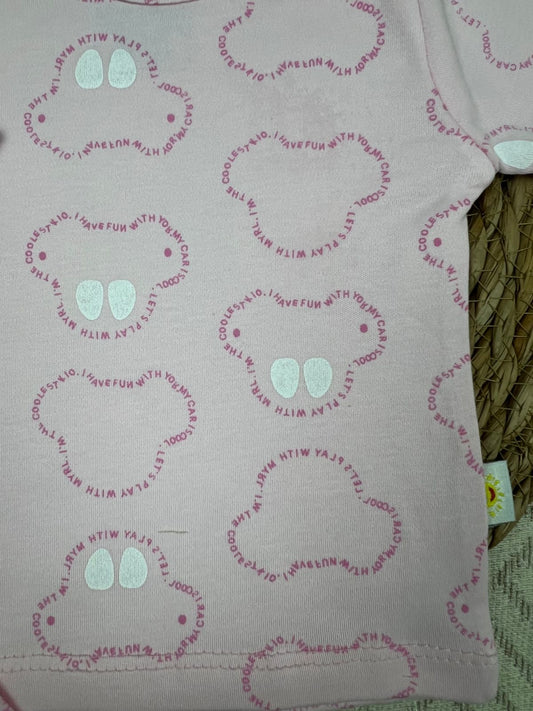 طقم داخلي بكم قطن 100% بناتي مكون من قطعتين رسمة عربية 🤍❤️