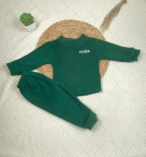 طقم تدفئه اولادي خامه قطيفه ناعمه مبطن من الداخل 6 -12 شهور 😍💞❤️