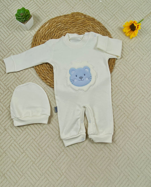 سالوبيت اولادي وبناتي قطن 100% خريفي مكون من قطعتين رسمة دب❤️