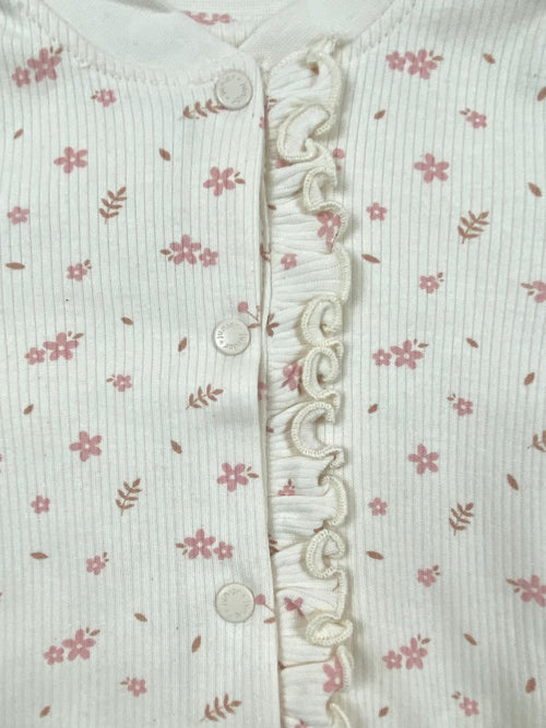 بيجامه خريفي قطن 100% بناتي مكونه من قطعتين ماركة جونيور ❤️😍 رسمة ورود