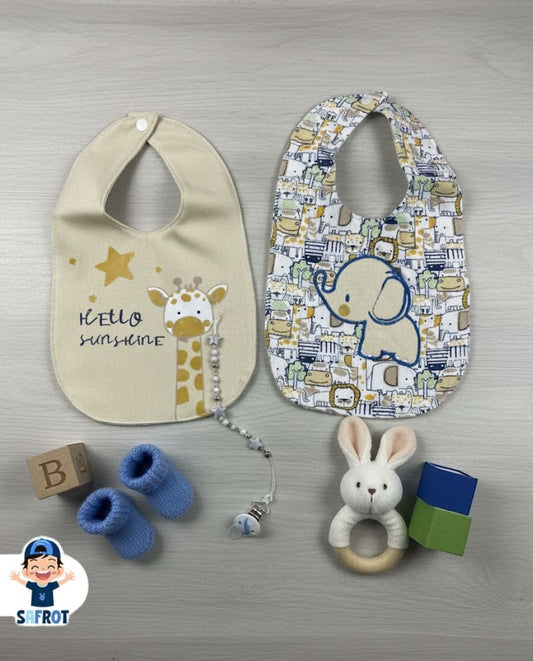 طقم 2 بافته حديثي الولادة ماركة جونيور اولادي بناتي 😍❤️