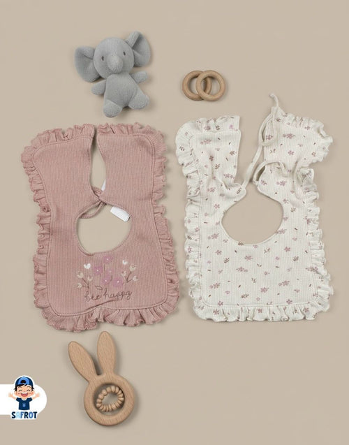 طقم 2 بافته حديثي الولادة ماركة جونيور بناتي 😍🩷