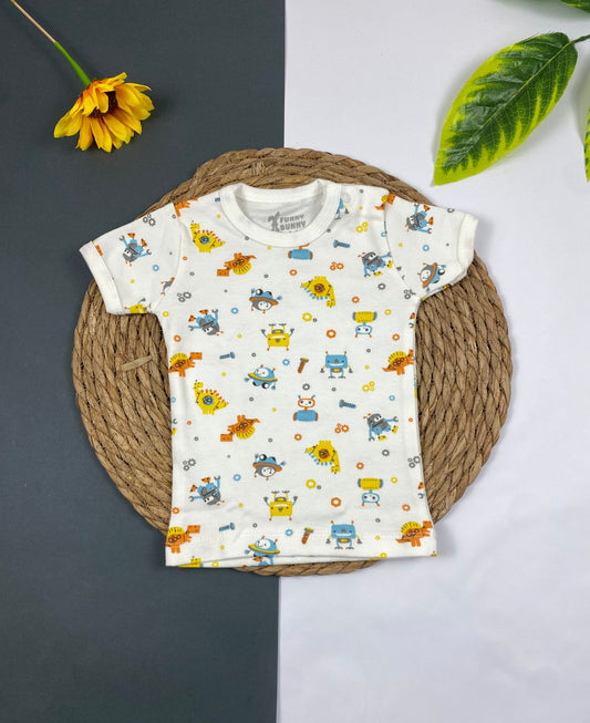 فانله نص كم مطبوع اولادي وبناتي قطن 100% ماركة فاني باني ❤️❤️