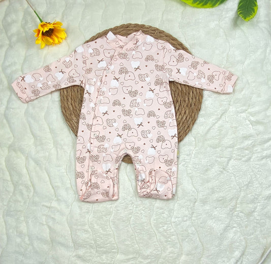 سالوبيت خريفي قطن 100% بناتي رسمة دبدوب ماركة صن بيبي🤍🤍