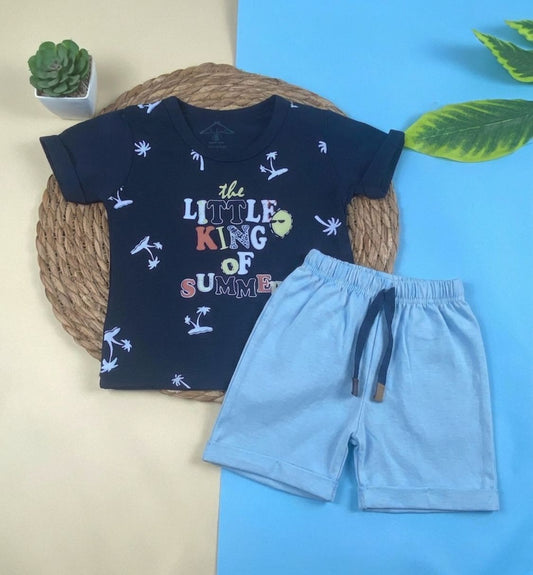 بيجامه اولادي وبناتي قطن مكون من قطعتين  little🤍😍