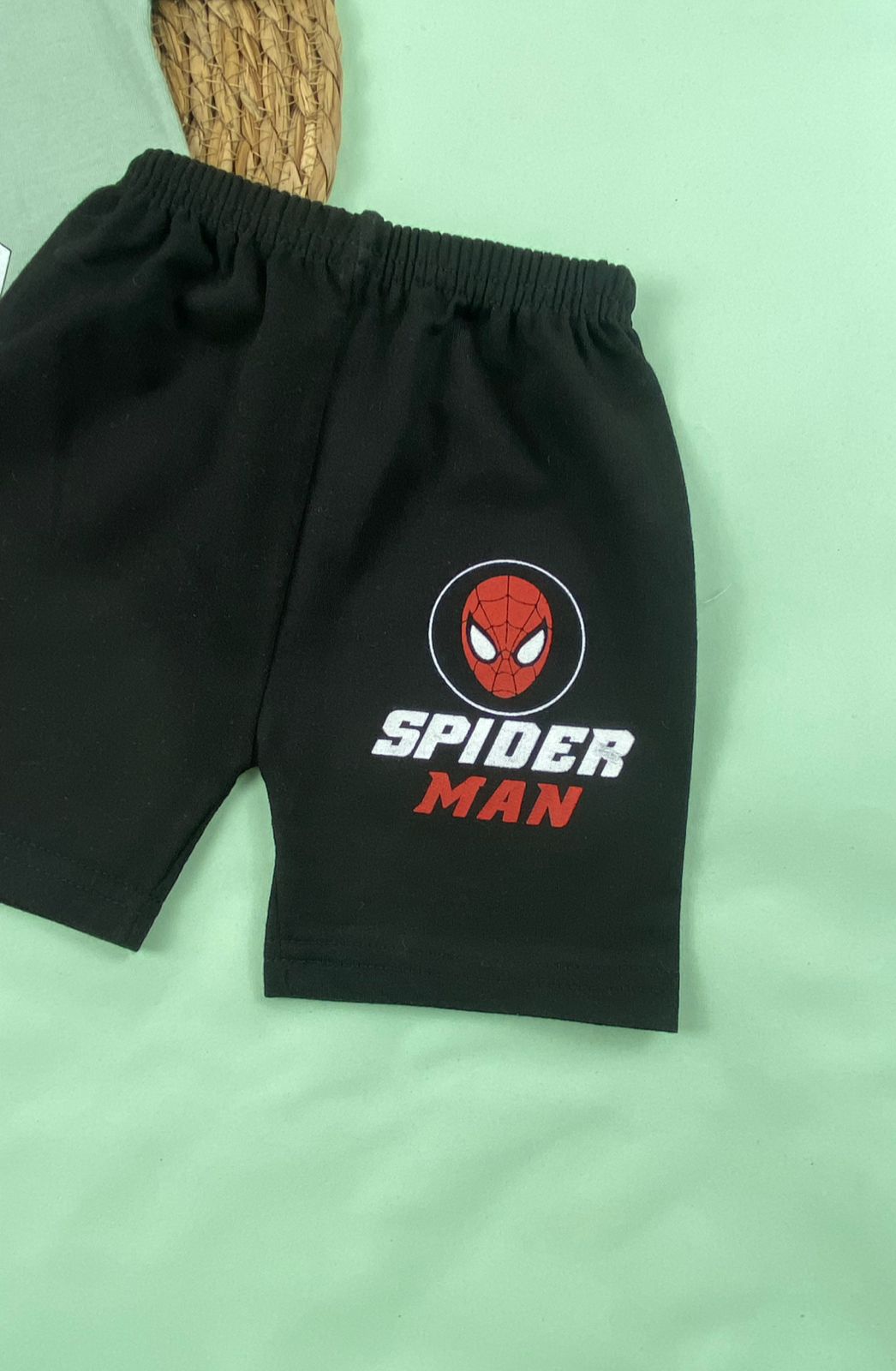 بيجامه اولادي قطن 100% مكون من قطعتين spider man🖤🤍