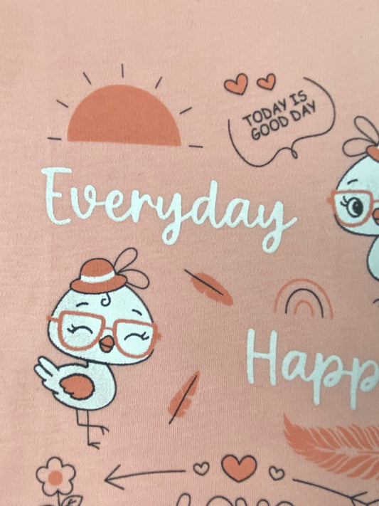 بيجامه صيفي بناتي قطن 100% مكون من قطعتين every day 🤍😍