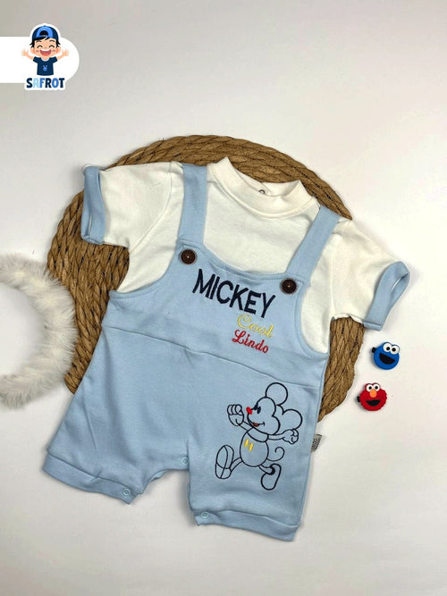 سالوبيت اولادي وبناتي قطن قطعه واحده رسمة ميكي 🤍🤍