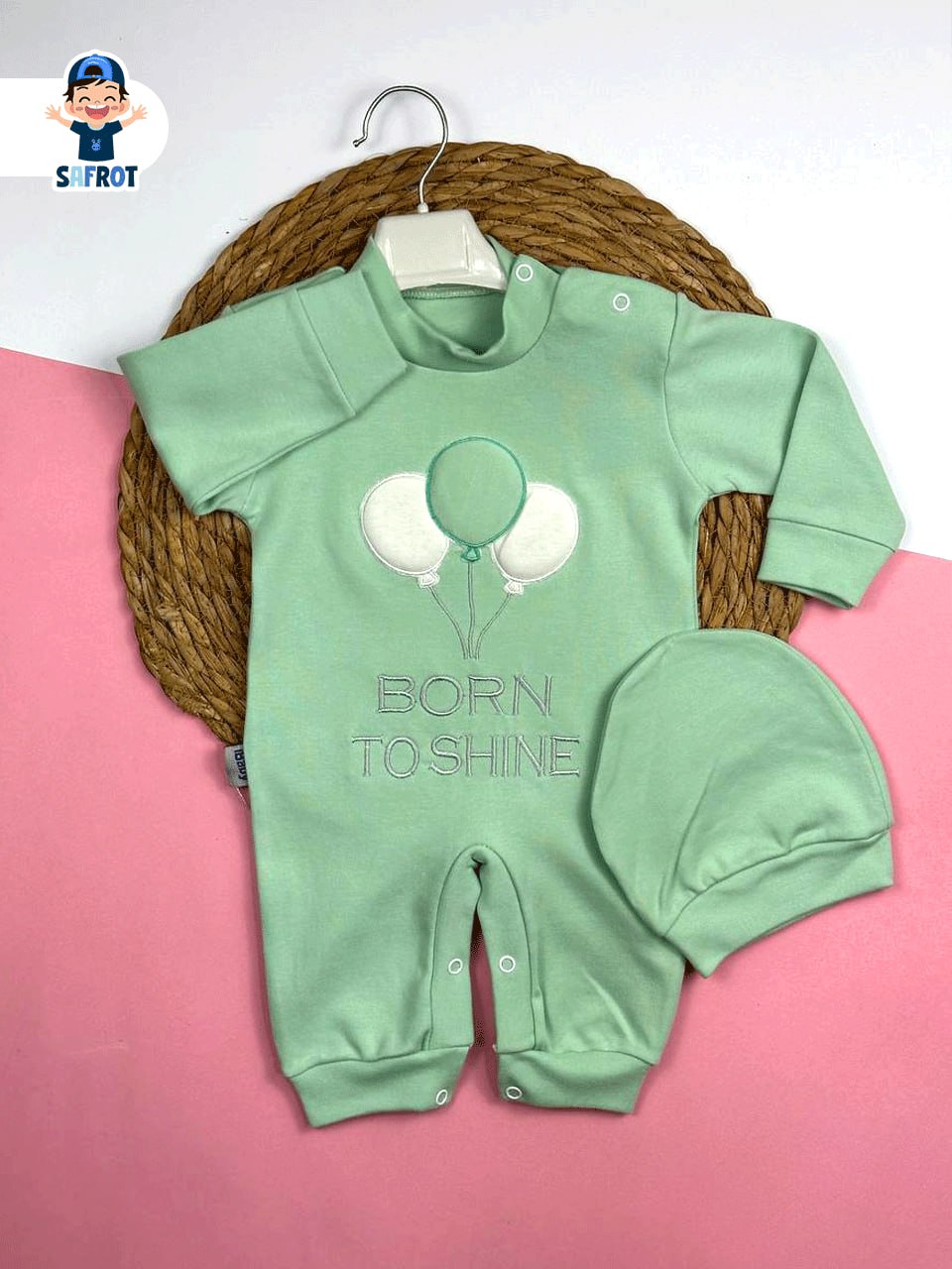 سالوبيت اولادي وبناتي قطن 100% خريفي مكون من قطعتين رسمة بلالين 🎈❤️