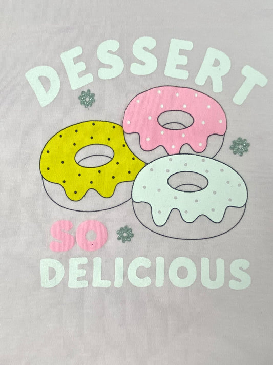 بيجامه صيفي بناتي قطن 100% مكون من قطعتين dessert🤍😍